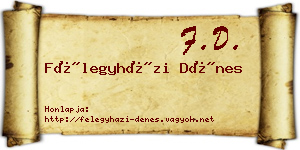 Félegyházi Dénes névjegykártya